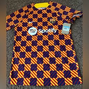 New Nike Men's Dri-FIT FC Barcelona 22-23 Pre Match Soccer Jersey Size Medium